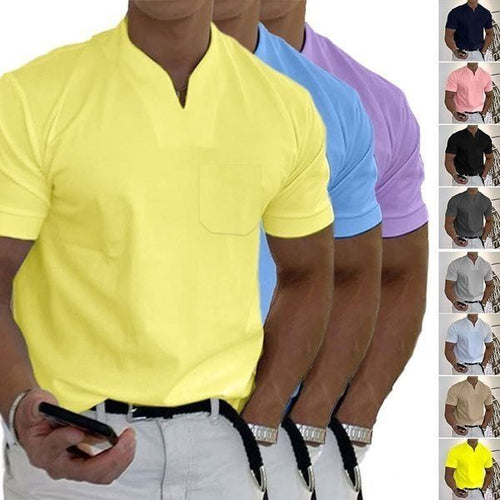 Sportliches Kurzarm-T-Shirt mit V-Ausschnitt