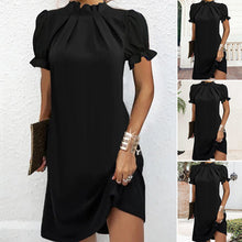 Laden Sie das Bild in den Galerie-Viewer, Knielanges Kleid mit Laternenärmeln