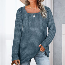 Laden Sie das Bild in den Galerie-Viewer, Square Neck Pit Strip Gebürsteter Freizeitpullover