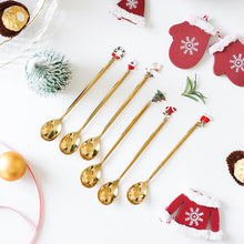 Laden Sie das Bild in den Galerie-Viewer, Weihnachtsgeschenk Metalllöffel Set
