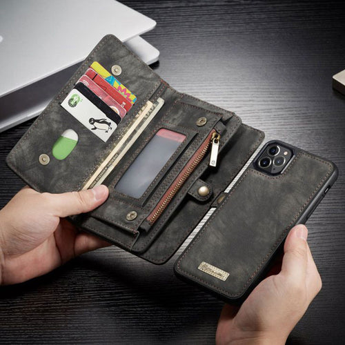 2 in 1 Magnetische Brieftasche Abnehmbare Hülle für Telefon