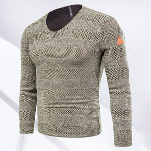 Modischer Hohler Langärmeliger Strickpullover
