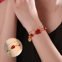 Laden Sie das Bild in den Galerie-Viewer, Rotes Achat Jade Kaninchen Armband