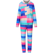 Laden Sie das Bild in den Galerie-Viewer, Lässig Gestreiftes 2-Teiliges Set