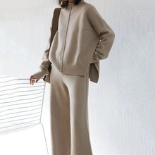 Laden Sie das Bild in den Galerie-Viewer, Damen stylische lässige Strickpullover und -hosen