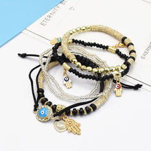 Laden Sie das Bild in den Galerie-Viewer, Mehrschichtiges Armband mit Augenperlen und Temperament