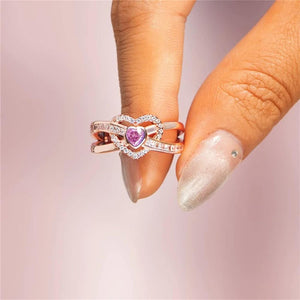 Rosa Herz Ring umgeben