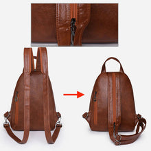 Laden Sie das Bild in den Galerie-Viewer, Twist Clamshell Lederrucksack