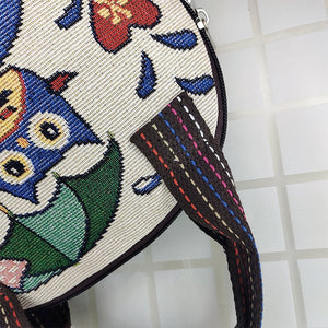 Bestickte Tasche aus Muschelsegeltuch