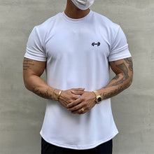 Laden Sie das Bild in den Galerie-Viewer, Elastisches Sport-T-Shirt aus reiner Baumwolle