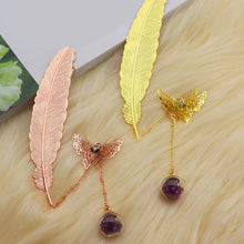 Laden Sie das Bild in den Galerie-Viewer, Feder-Lesezeichen aus Metall