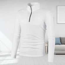 Laden Sie das Bild in den Galerie-Viewer, Einfarbiges Rollkragen-Sweatshirt mit Reißverschluss