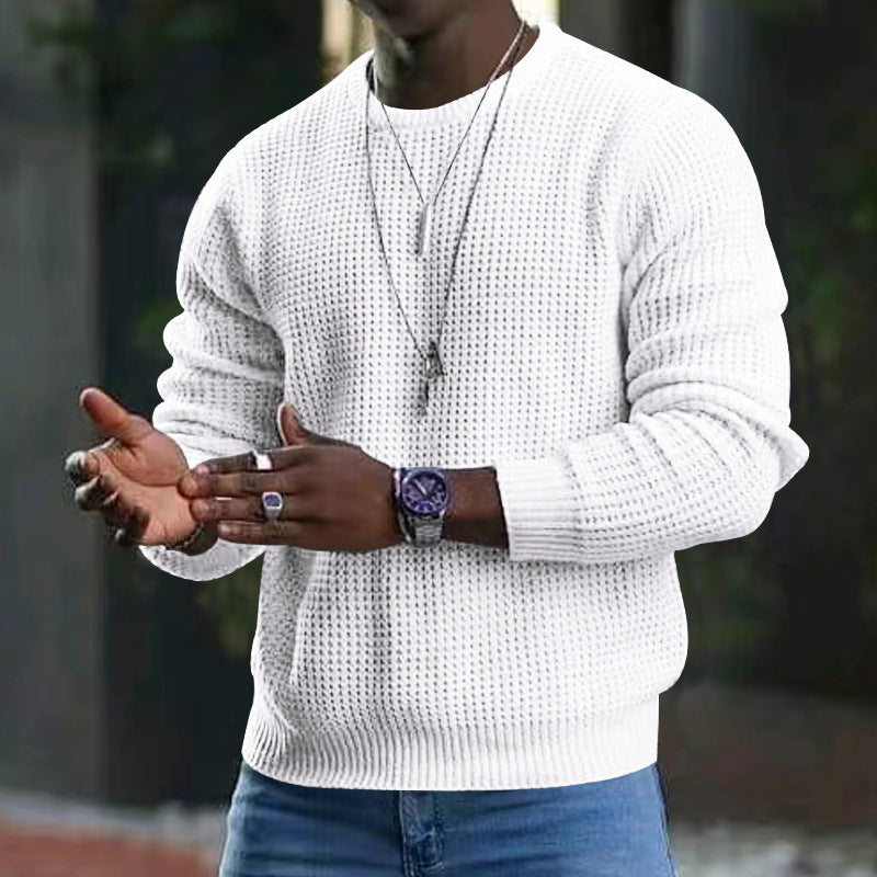 Langärmliger Pullover mit Rundhalsausschnitt
