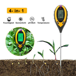 4 in 1 Bodentester - Sonnenlicht, pH-Wert, Feuchtigkeit, Temperatur