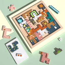 Laden Sie das Bild in den Galerie-Viewer, Tetris-Puzzle aus Holz