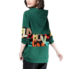 Laden Sie das Bild in den Galerie-Viewer, Hoodie mit Buchstaben-Print