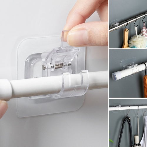 Transparenter Hängestangenclip