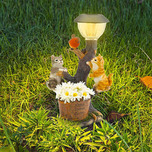 Laden Sie das Bild in den Galerie-Viewer, Katze und Hund LED-Lichtstatue