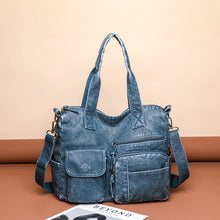 Laden Sie das Bild in den Galerie-Viewer, Denim Farbe Tote Handtasche