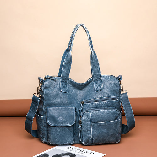 Denim Farbe Tote Handtasche