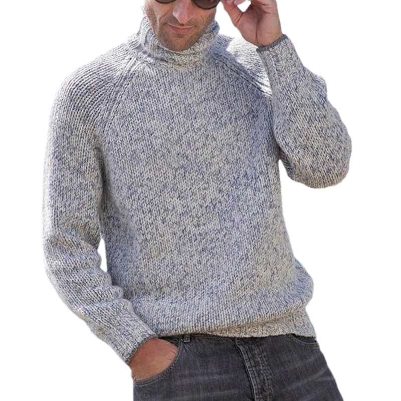 Einfarbiger Vielseitiger Rollkragenpullover für Herren