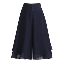 Laden Sie das Bild in den Galerie-Viewer, Damen Sommerhose aus Chiffon mit weitem Bein