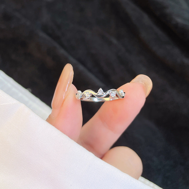 Eleganter Zirkon Wellenring