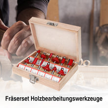 Laden Sie das Bild in den Galerie-Viewer, 1/4 Zoll oder 1/2 Zoll Fräserset Holzbearbeitungswerkzeuge, 12 Stück