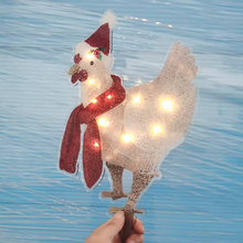 Laden Sie das Bild in den Galerie-Viewer, Weihnachten leuchtende Schal-Huhn-Dekoration