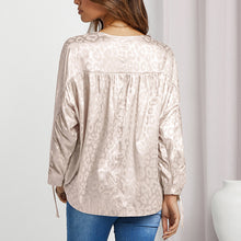 Laden Sie das Bild in den Galerie-Viewer, Modische Lässige Bedruckte Bluse mit Rundhalsausschnitt