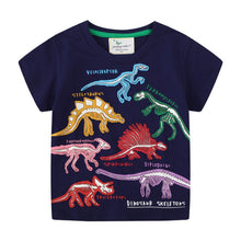 Laden Sie das Bild in den Galerie-Viewer, Leuchtendes Dinosaurier-T-Shirt Für Kinder