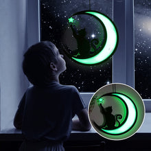 Laden Sie das Bild in den Galerie-Viewer, Mondkatze Dekorationsanhänger aus Acryl