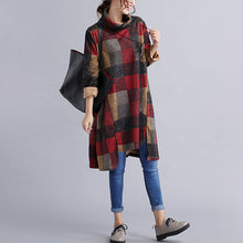 Laden Sie das Bild in den Galerie-Viewer, Unregelmäßiges Kleid mit Rollkragen für Damen