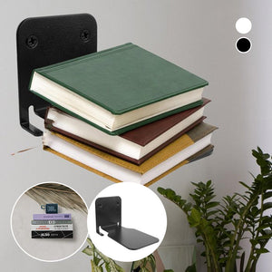 Unsichtbares Bücherregal aus Edelstahl