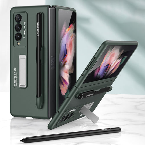 Modisches Telefon Hülle mit Stiftschlitz für Samsung Galaxy Z Fold 3