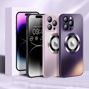 Magnetische iPhone-Hülle aus mattiertem Glas