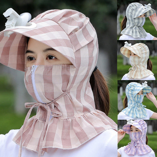 Sonnenhut mit Fächervisier und langer Krempe