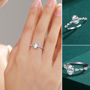 Trendiger ovaler Diamantring
