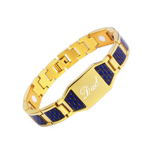 Laden Sie das Bild in den Galerie-Viewer, Kohlefaser-Magnet-Titan-Stahl-Armband