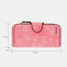 Laden Sie das Bild in den Galerie-Viewer, Damen gefrostete multifunktionale lange Geldbörse mit großem Fassungsvermögen