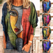 Laden Sie das Bild in den Galerie-Viewer, T-Shirt mit Gesichtsaufdruck