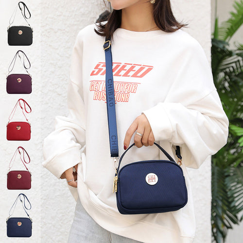 Leichte Oxford-Umhängetasche mit Reißverschluss