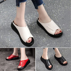Sommerliche Fischmaulsandalen mit weicher Sohle für Damen