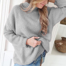 Laden Sie das Bild in den Galerie-Viewer, Strickpullover mit halbem Rollkragen für Damen