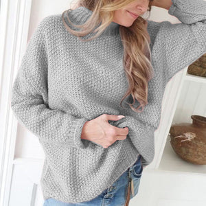 Strickpullover mit halbem Rollkragen für Damen