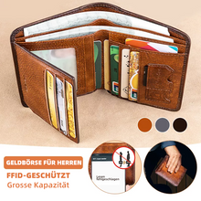 Laden Sie das Bild in den Galerie-Viewer, Herr kurze Lederbrieftasche