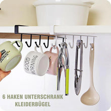 Laden Sie das Bild in den Galerie-Viewer, 6 Haken Unterschrank Kleiderbügel