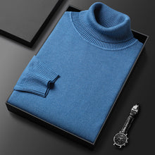 Laden Sie das Bild in den Galerie-Viewer, Einfarbiger Eleganter Rollkragenpullover für Herren