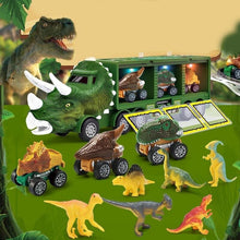 Laden Sie das Bild in den Galerie-Viewer, Kinder Dinosaurier Transport Spielzeug Lagerwagen