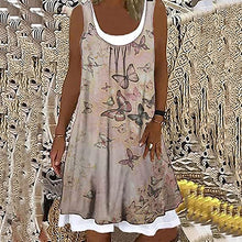 Laden Sie das Bild in den Galerie-Viewer, Ärmelloses Kleid mit Digitaldruck